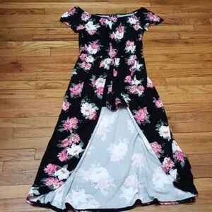 Kristin Nicole Women's Floral Print Romper sz L